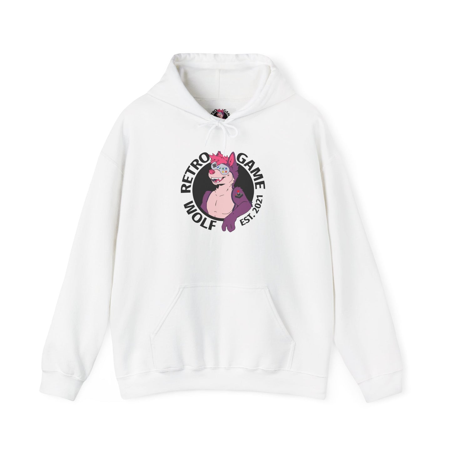 Retro Game Wolf Hoodie