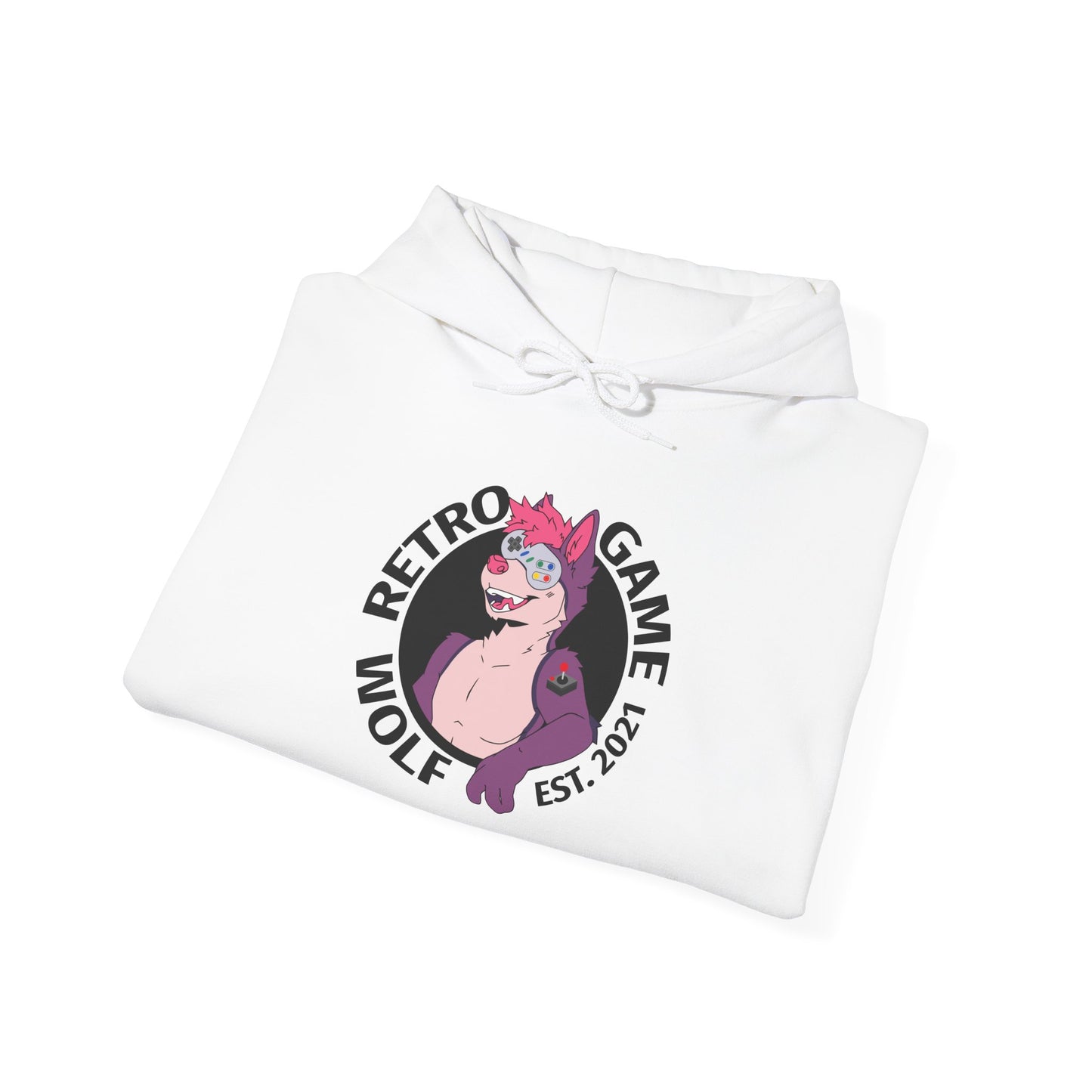 Retro Game Wolf Hoodie
