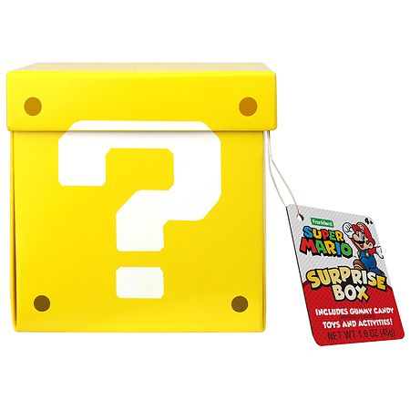 New Super Mario Gummy Candy Surprise And Activities Gaming Box Yellow Block - Candy