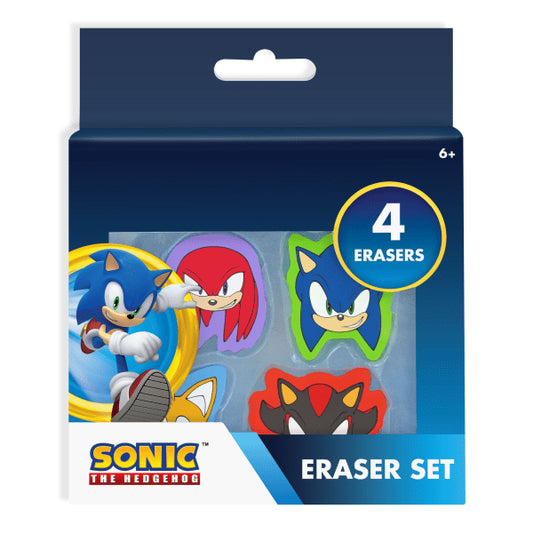 Sonic the Hedgehog Eraser Set (4 Erasers) - Collectibles