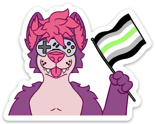 RGW Retro Flag Sticker [Agender] - Stickers