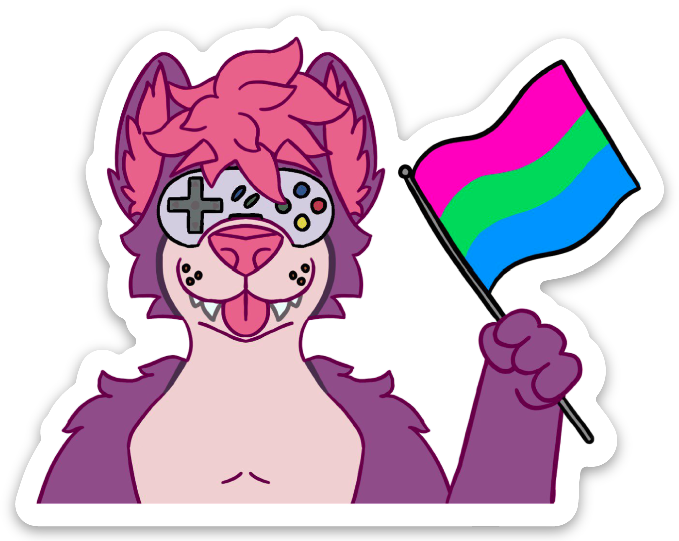 RGW Retro Flag Sticker [Polysexual] - Stickers