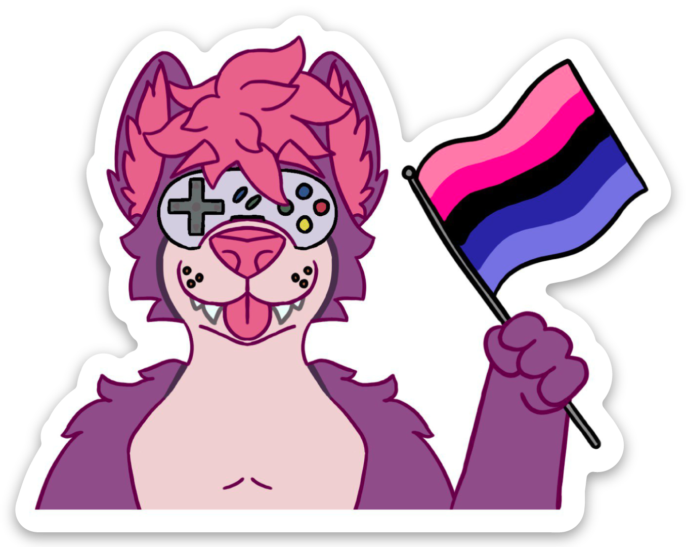 RGW Retro Flag Sticker [Omnisexual] - Stickers