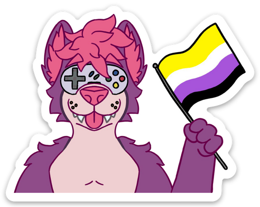RGW Retro Flag Sticker [Non-Binary] - Stickers