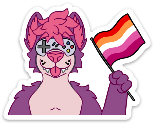 RGW Retro Flag Sticker [Lesbian] - Stickers