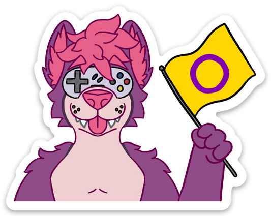RGW Retro Flag Sticker [Intersex] - Stickers
