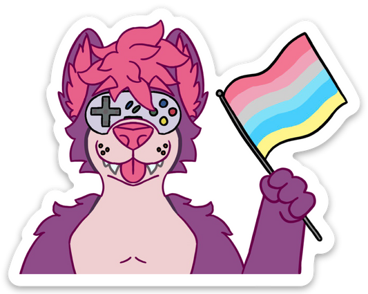 RGW Retro Flag Sticker [Genderflux] - Stickers