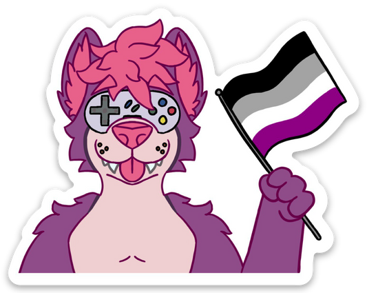 RGW Retro Flag Sticker [Asexual] - Stickers